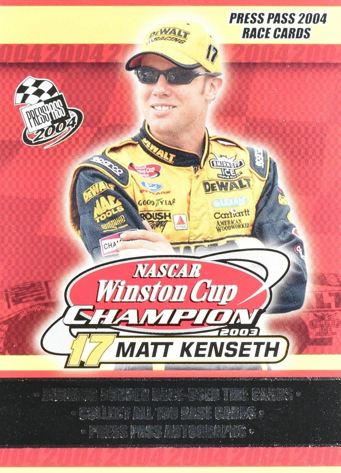 Matt Kenseth Press Pass 2004 Champion 2003 No 100