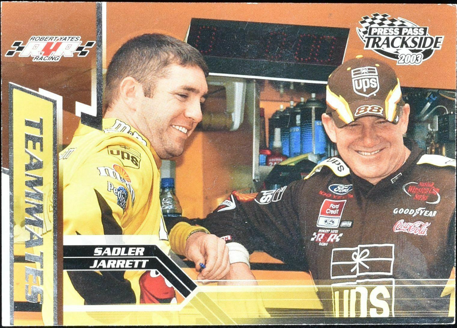 Sadler Jarrett Press Pass nascar Racing Card 2003 No. 75