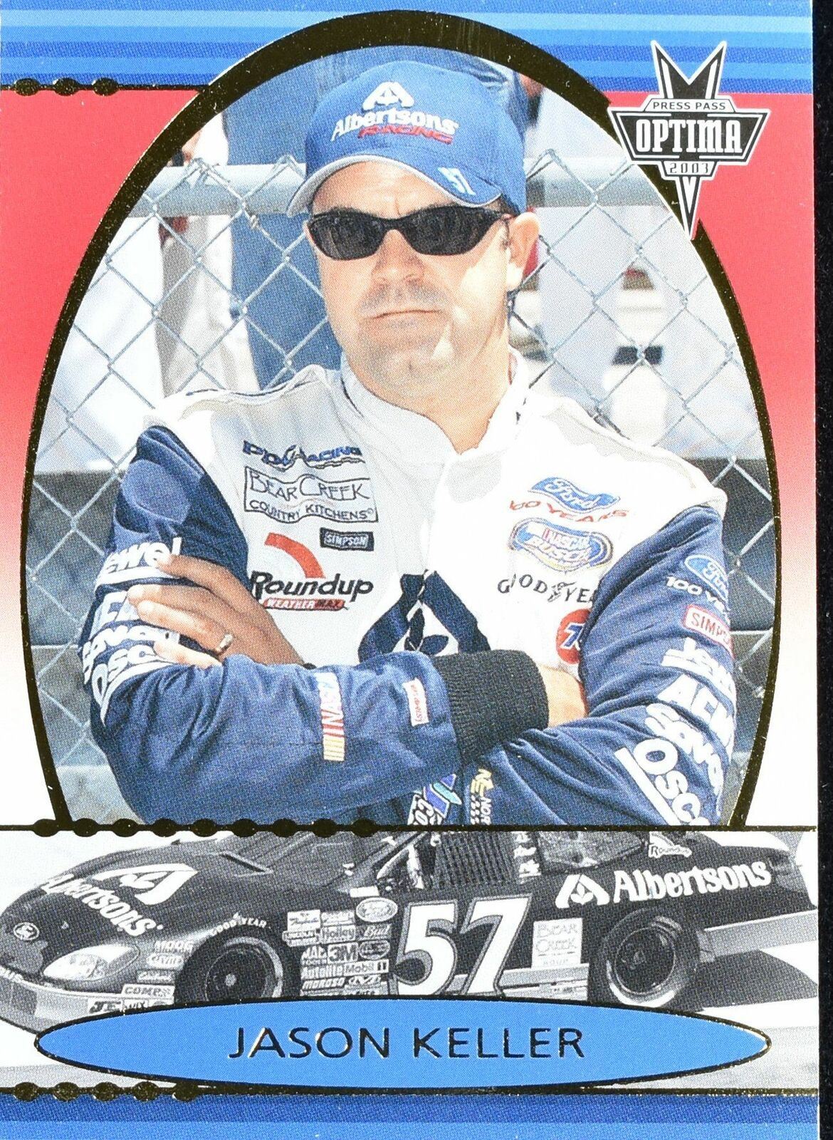 Jason Keller Optima 2003 Press Pass G28 Nascar Racing Card