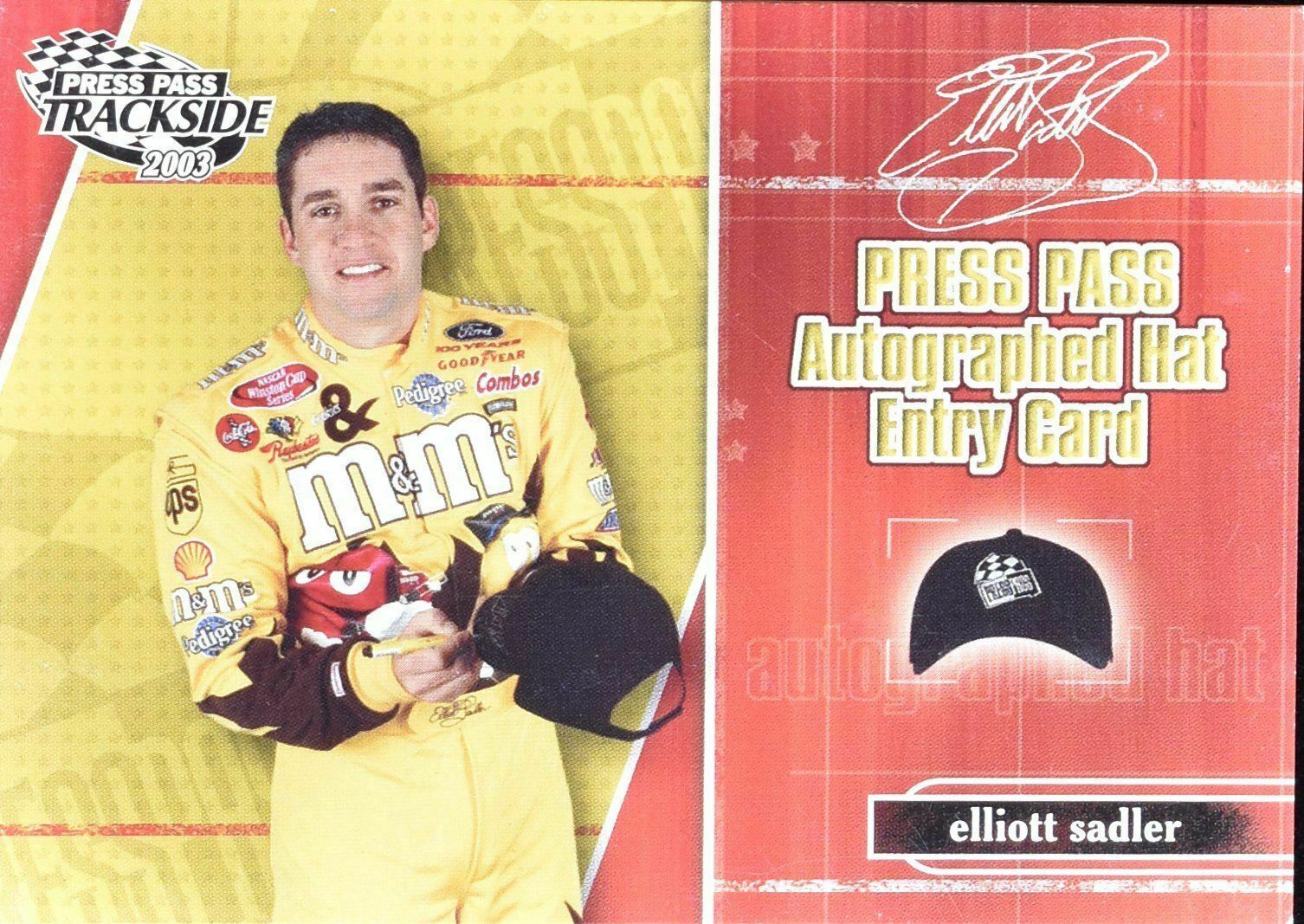 Elliot Sadler Press Pass Track Side 2003 PPH 25/30