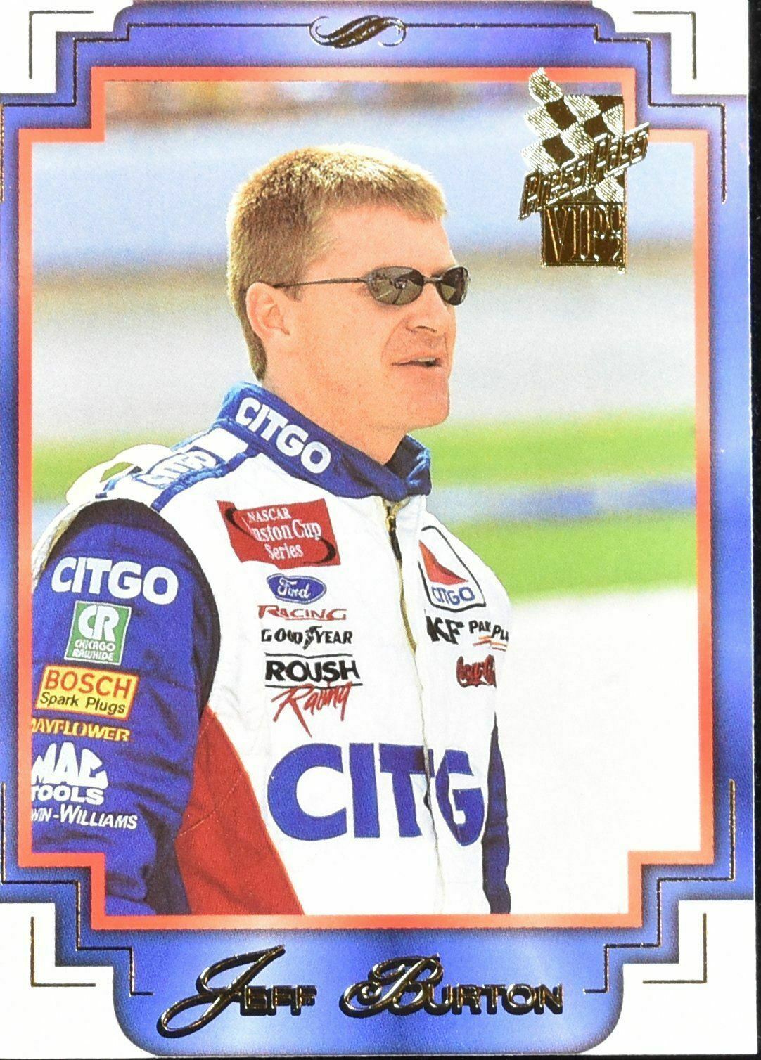 Jeff Burton Nascar Card Press Pass No. 18 2002