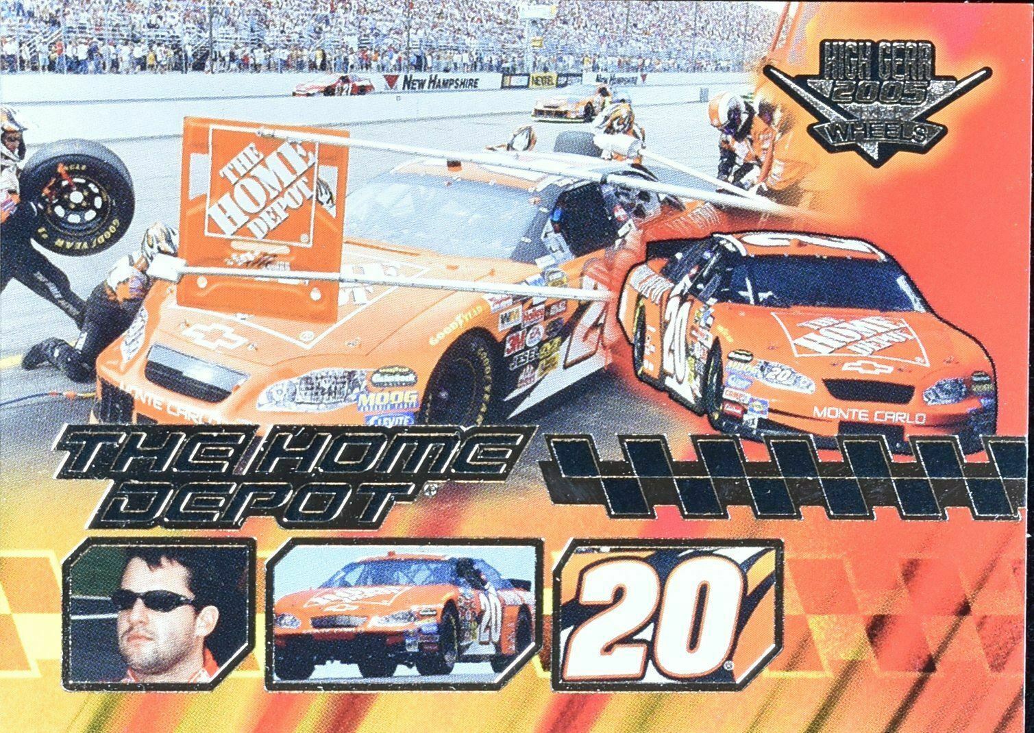 Tony Stewart 2005 High Gear Wheels The Home Depot 58 Nascar Racing Card