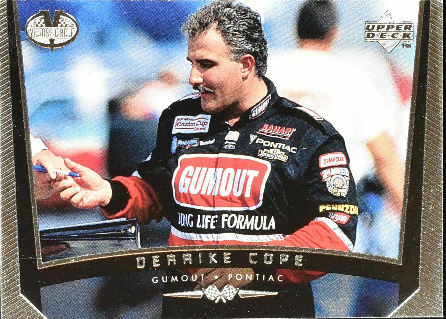 Derrick Cope Upper Deck nascar racing Card No. 2 1999