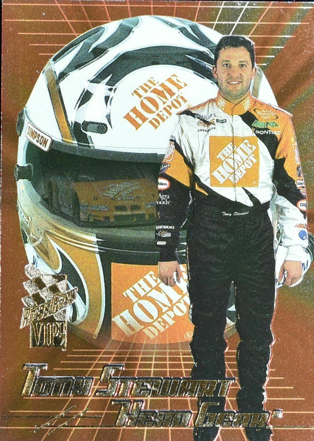 Tony Stewart Head Gear Nascar Racing Card HG 7/9 2002 Press Pass