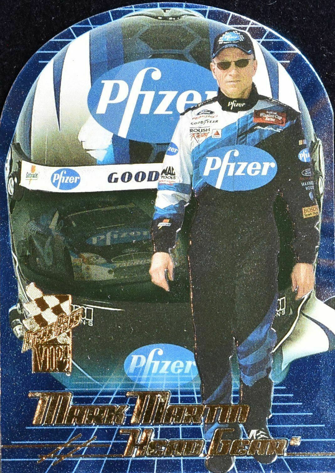 Mark Martin HG 9/9 Press Pass Nascar Racing Press Pass Head Gear