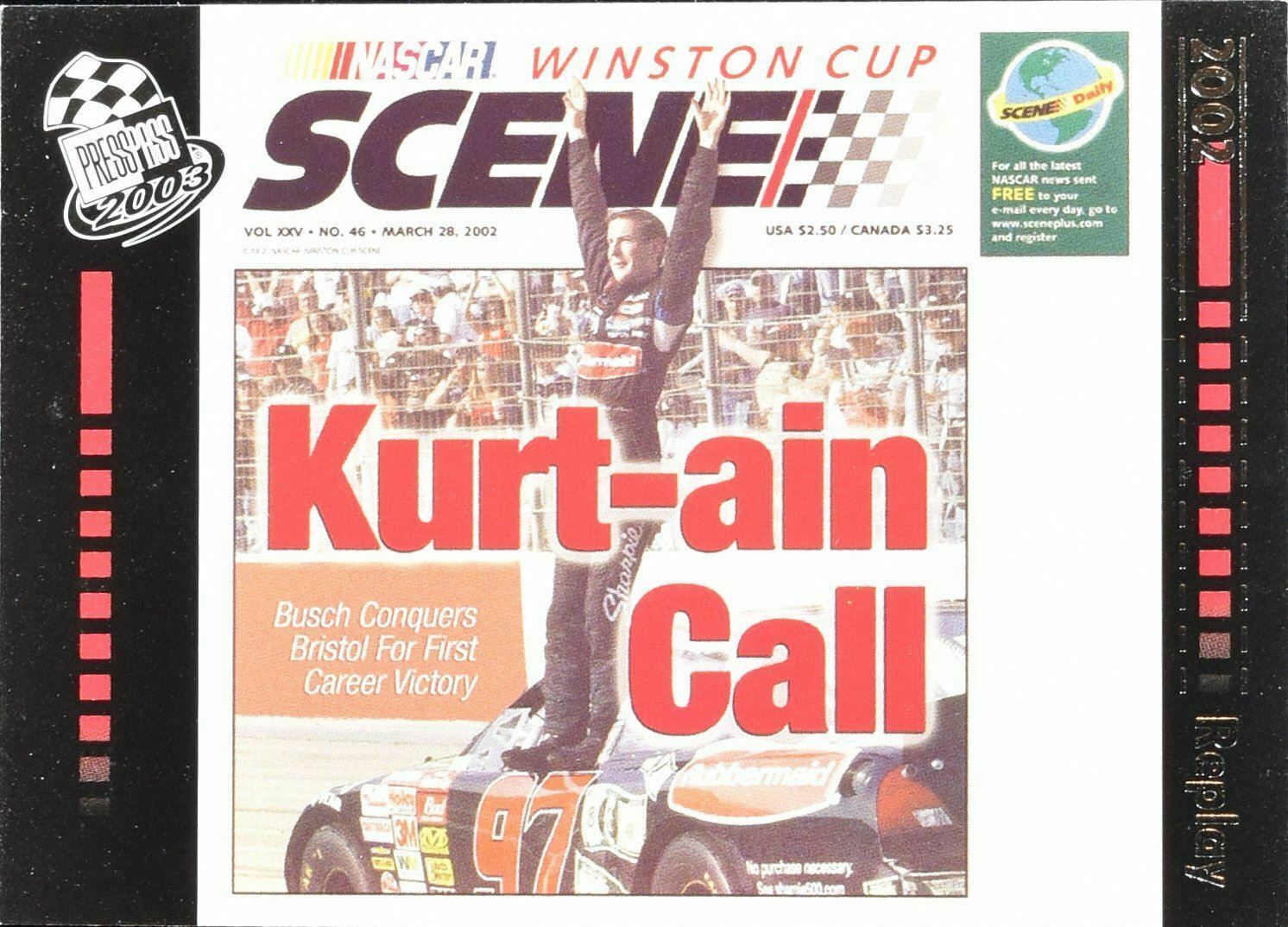 Kurt Busch No. 75 Nascar Winston Cup Scene Eclipse 2003 Press Pass