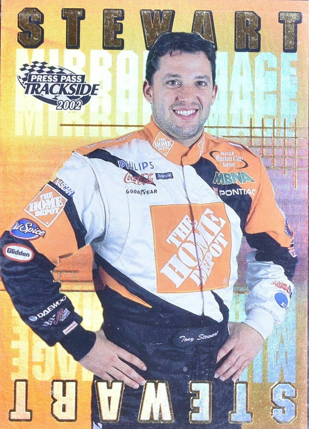 Tony Stewart Press Pass Trackside 2002 MI 8/9 Nascar Racing Card