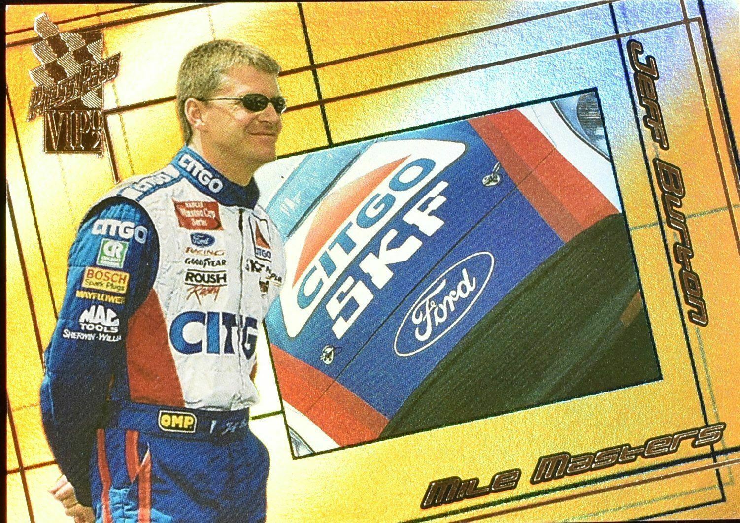 Jeff Burton Mile Masters Press Pass nascar Card MM 10 / 12 2002