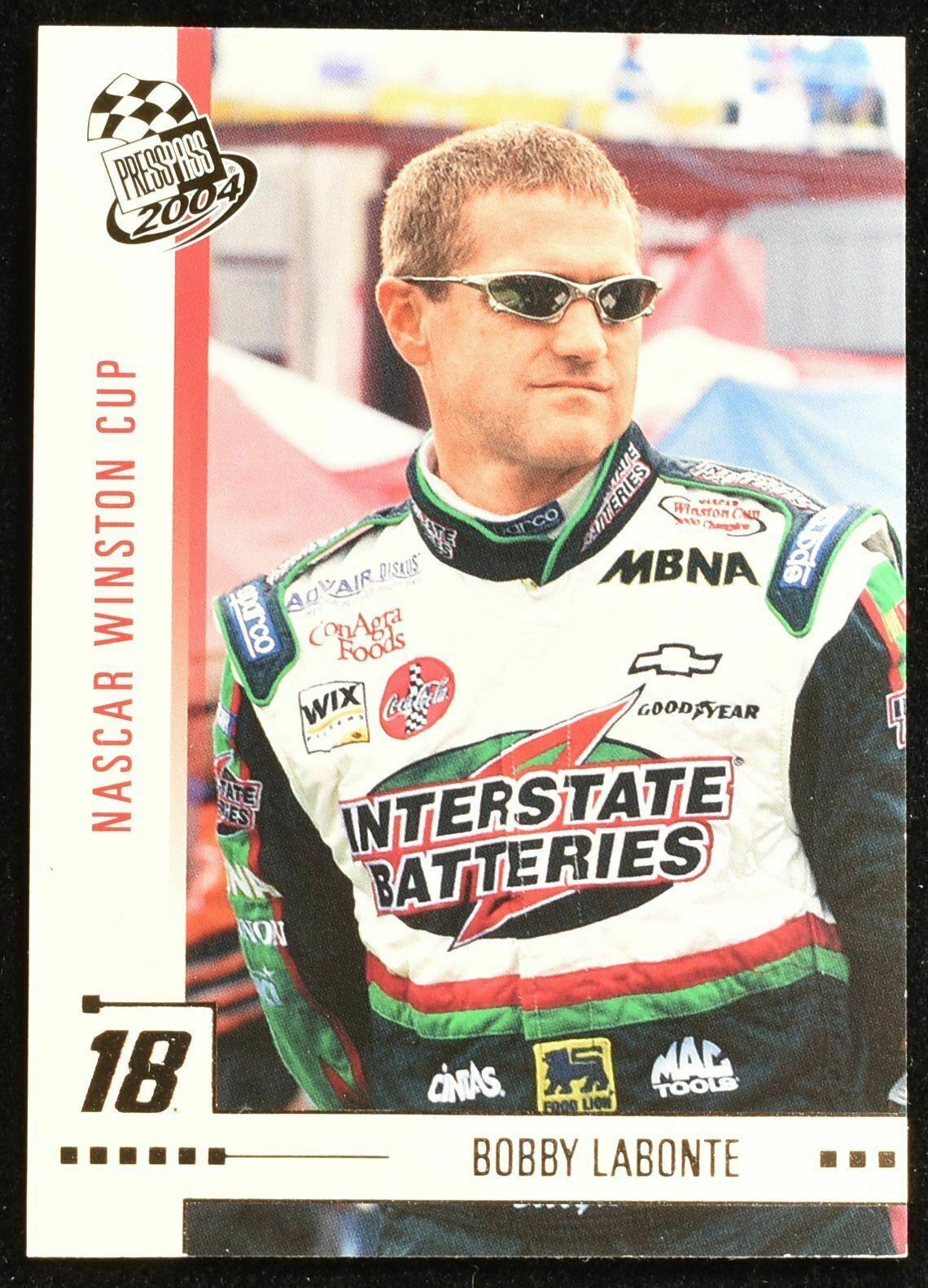 Bobby Labonte Press Pass 2004 No. 16 Nascar Racing Card