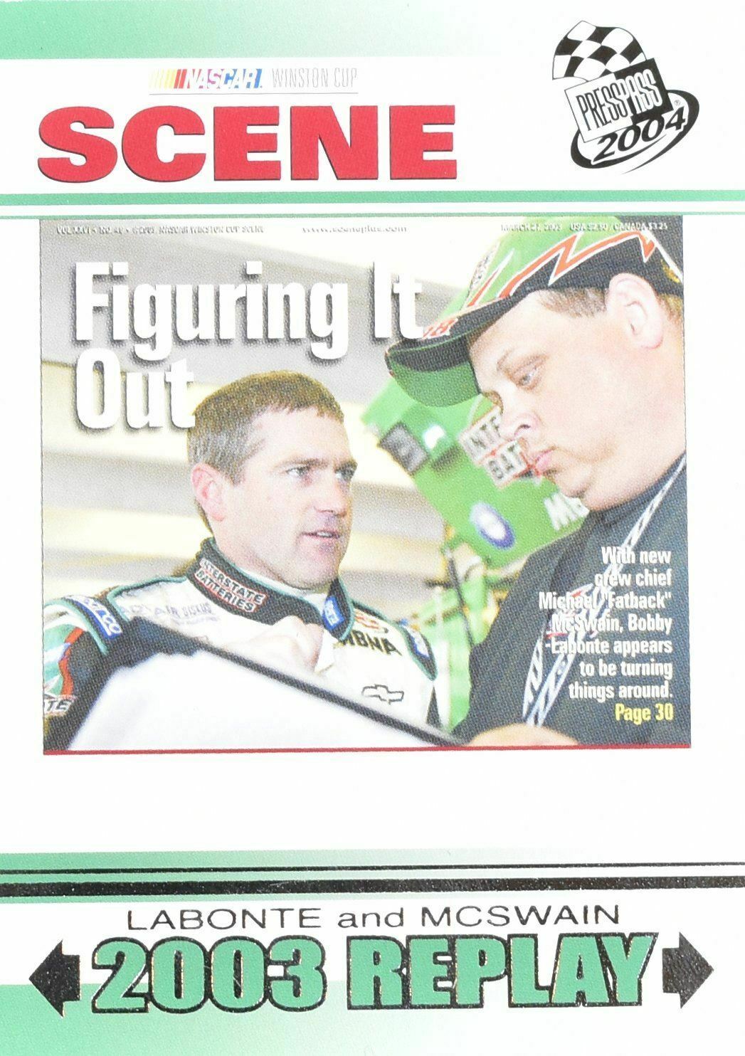 Bobby labonte No. 77 Nascar Winston Cup Scene Eclipse 2004 Press Pass Replay