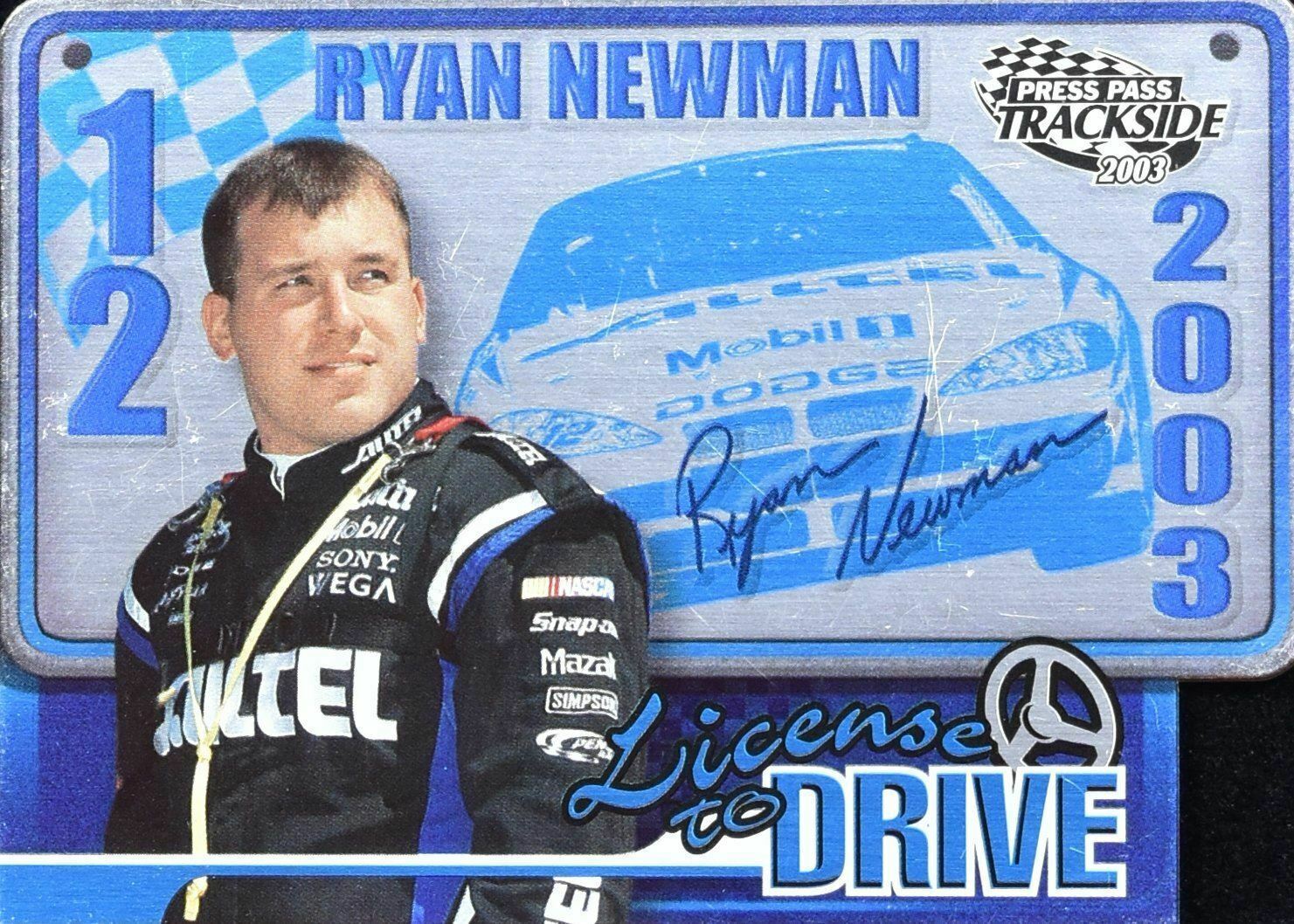 Ryan Newman Press Pass Trackside 2003 License To Drive 13/27