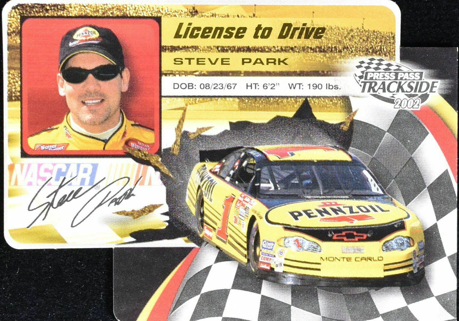 Steve Park Press Pass Trackside 2002 LDP 25/36 Nascar Card