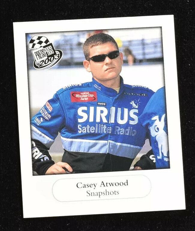 Casey Atwood SS 2/36 Press Pass 2003 Snapshots Nascar Racing Card