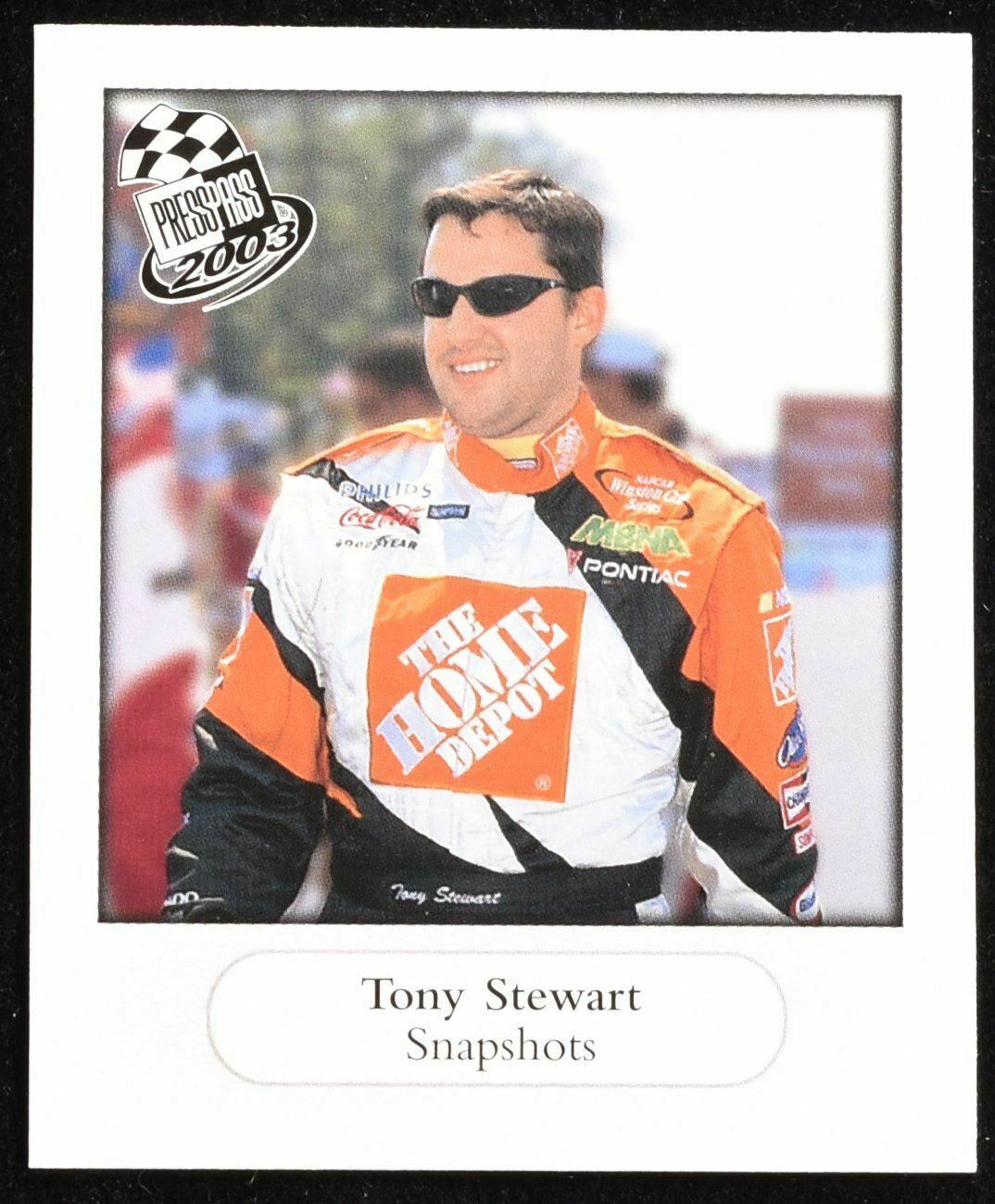 Tony Stewart SS 24/36 Press Pass 2003 Snapshots Nascar Racing Card