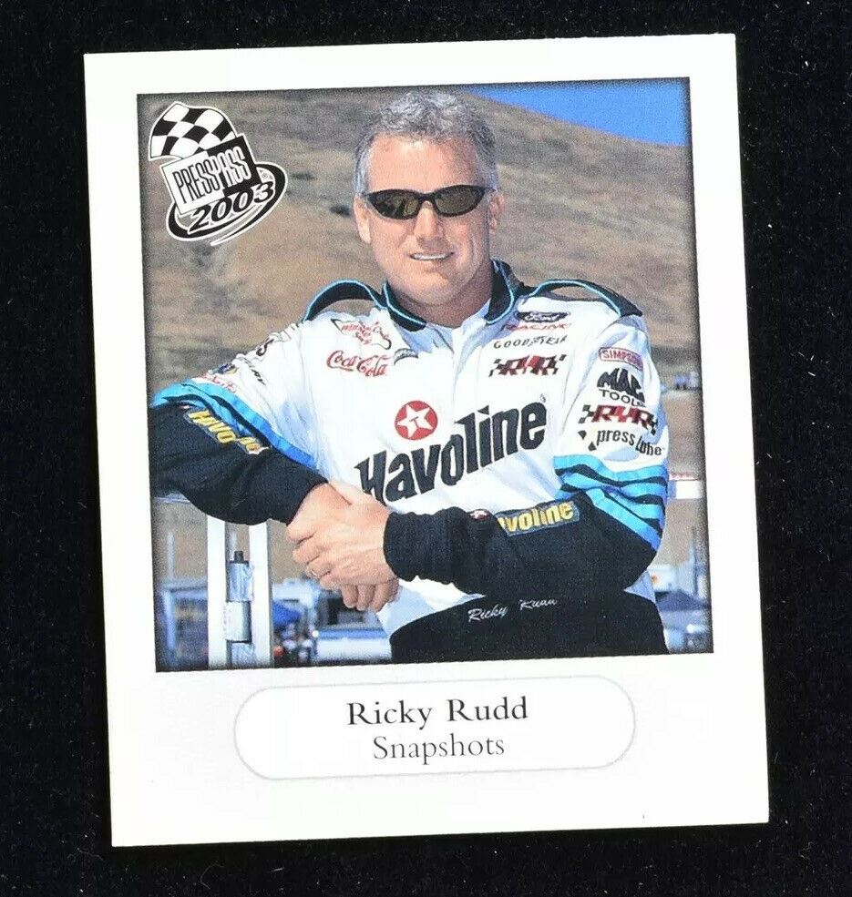 Ricky Rudd SS 19 /36 Press Pass 2003 Snapshots Nascar Racing Card