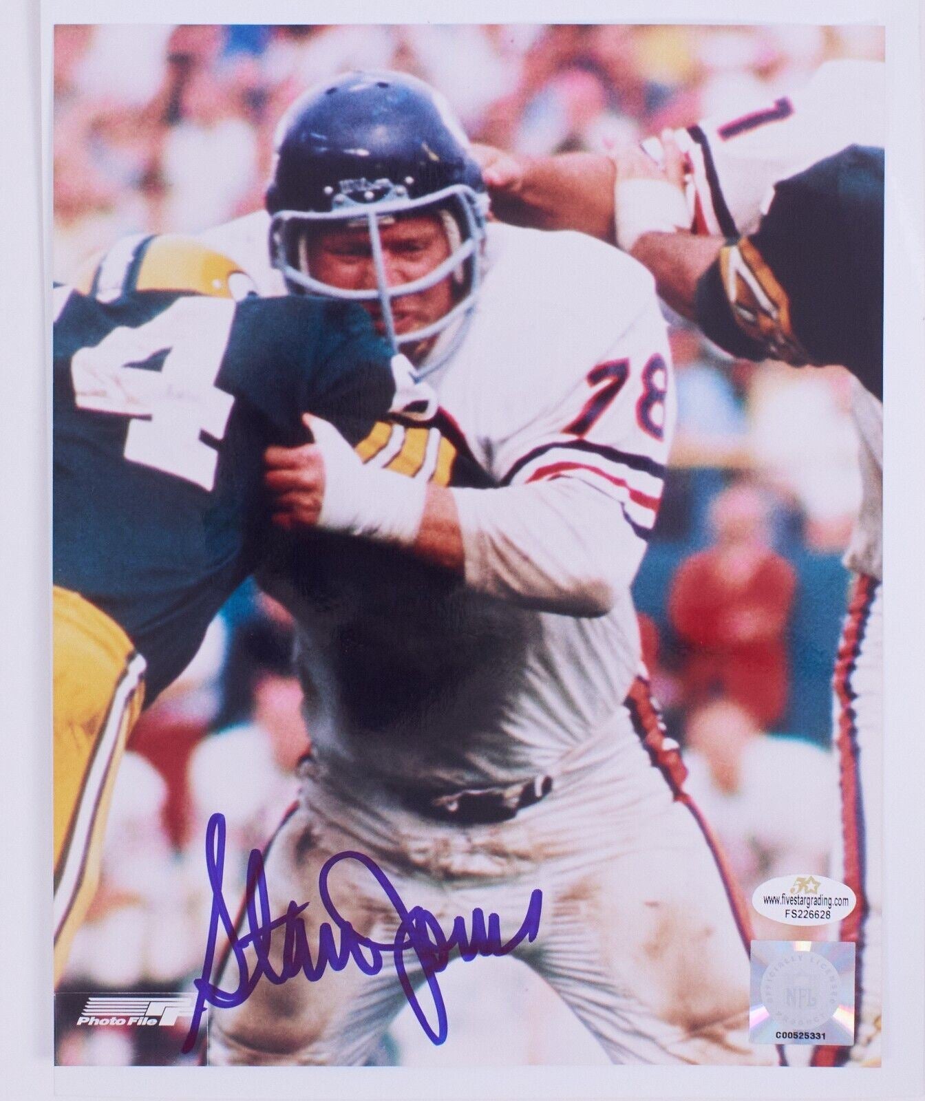 Autographed STAN JONES  Chicago Bears 8×10 Photo - w/COA Signed