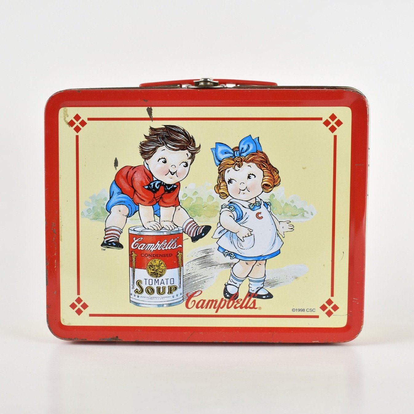 Campbells Soup Lunch Box Vintage Red Used