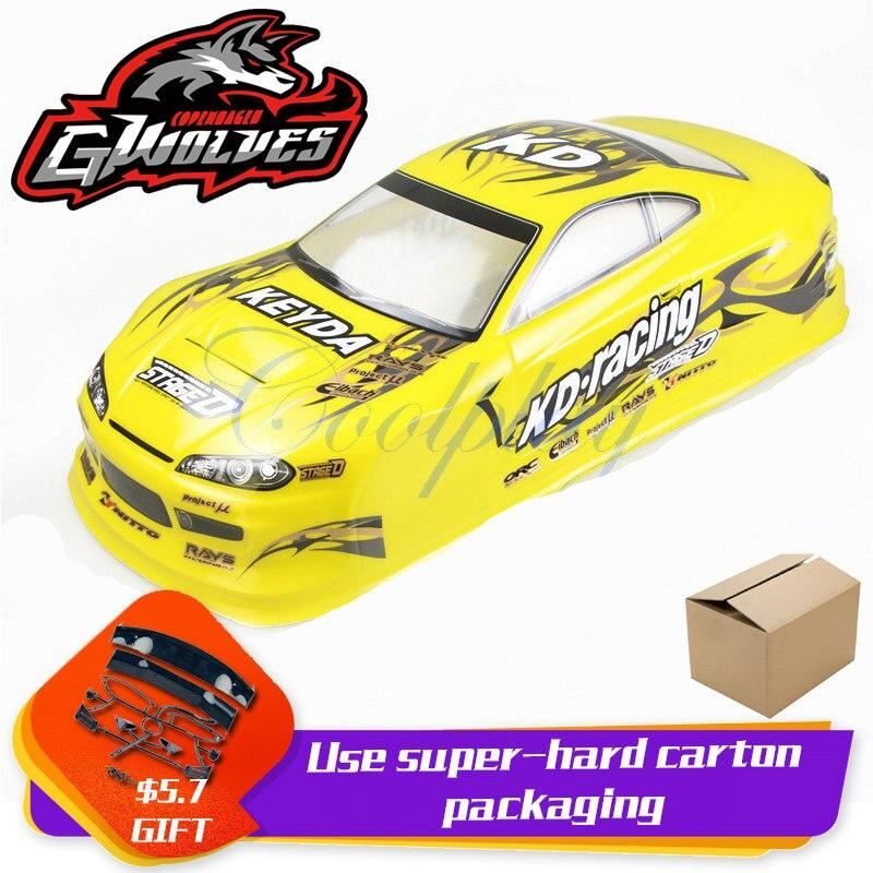 37 species 1/10 RC Car 195/190mm PVC painted Body Shell with tail for 1:10 RC ho