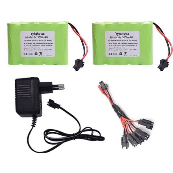 RC Cars Robots Tanks Gun Boats 6v NiMH Bat 6V 3000mAh AA Battery and Charger