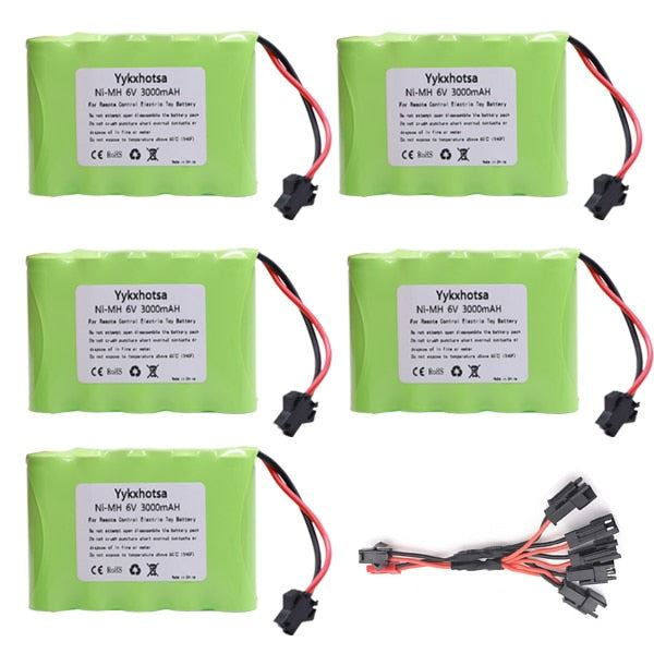 RC Cars Robots Tanks Gun Boats 6v NiMH Bat 6V 3000mAh AA Battery and Charger