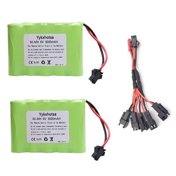 RC Cars Robots Tanks Gun Boats 6v NiMH Bat 6V 3000mAh AA Battery and Charger