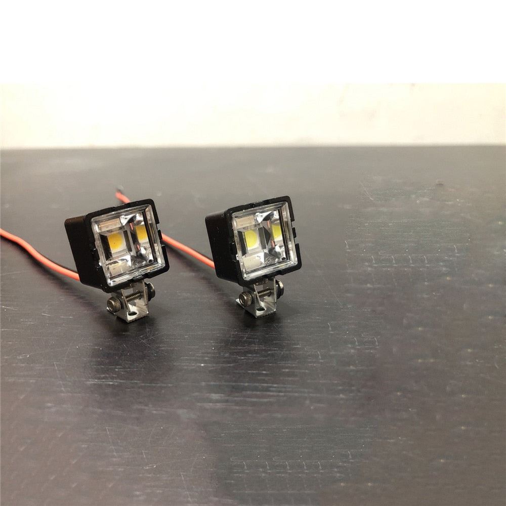 Square Light Lamp Headlight Searchlight for 1/10 Axial SCX10 TRX4 D90 TF2 Tamiya