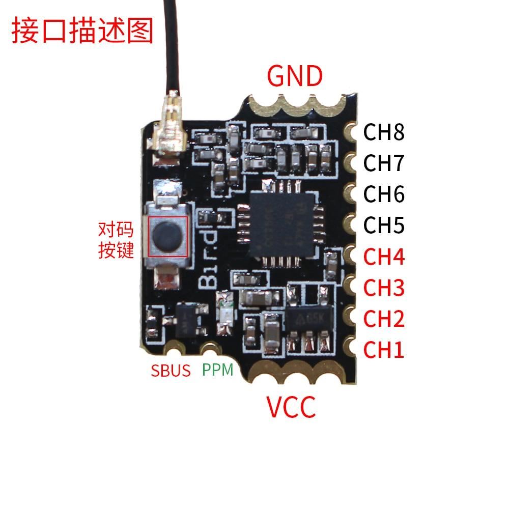 Mini 2.4G 8CH D8 Compatible Receiver With PWM PPM SBUS Output Compatible with  X