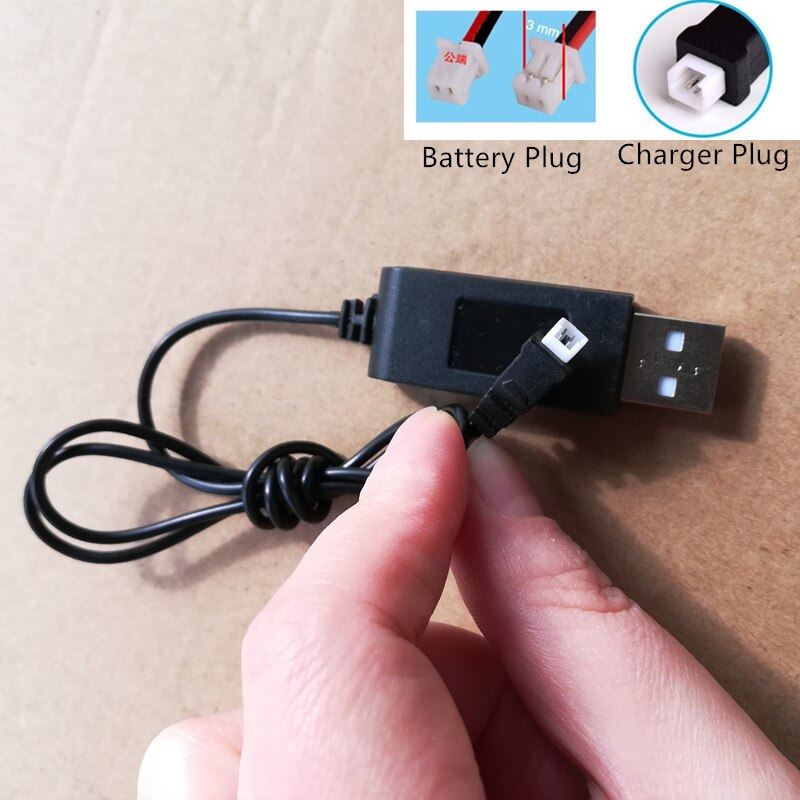 More Options 3.7V Battery USB Charger Cable For X5 S107G MJX RC CX-10 JXD Quadco