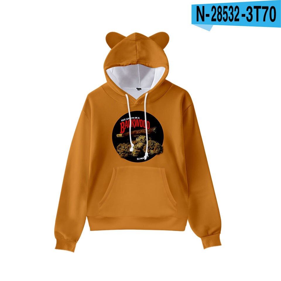 backwoods Hoodie women Girls backwood shirt Cartoon Element Cat ears Hoodie Pers