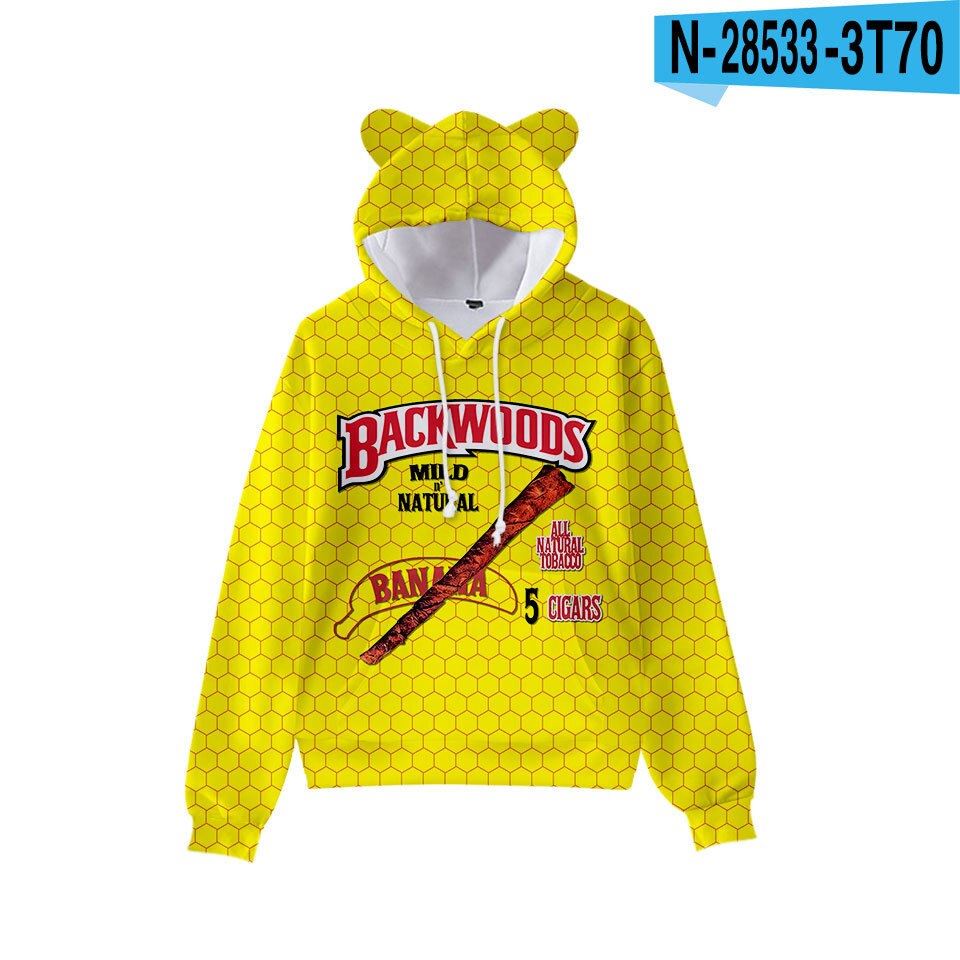 backwoods Hoodie women Girls backwood shirt Cartoon Element Cat ears Hoodie Pers