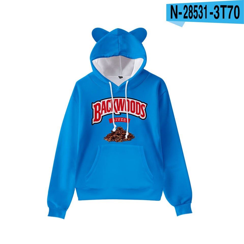 backwoods Hoodie women Girls backwood shirt Cartoon Element Cat ears Hoodie Pers