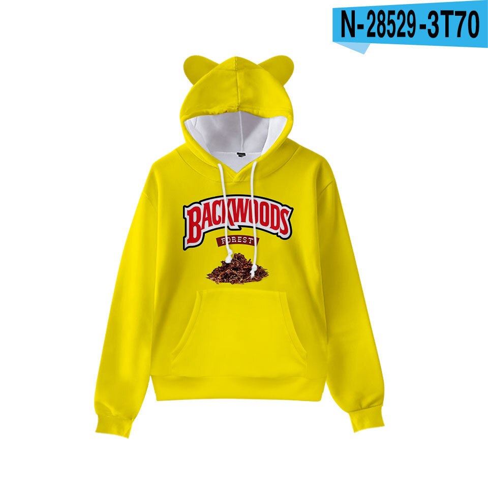 backwoods Hoodie women Girls backwood shirt Cartoon Element Cat ears Hoodie Pers