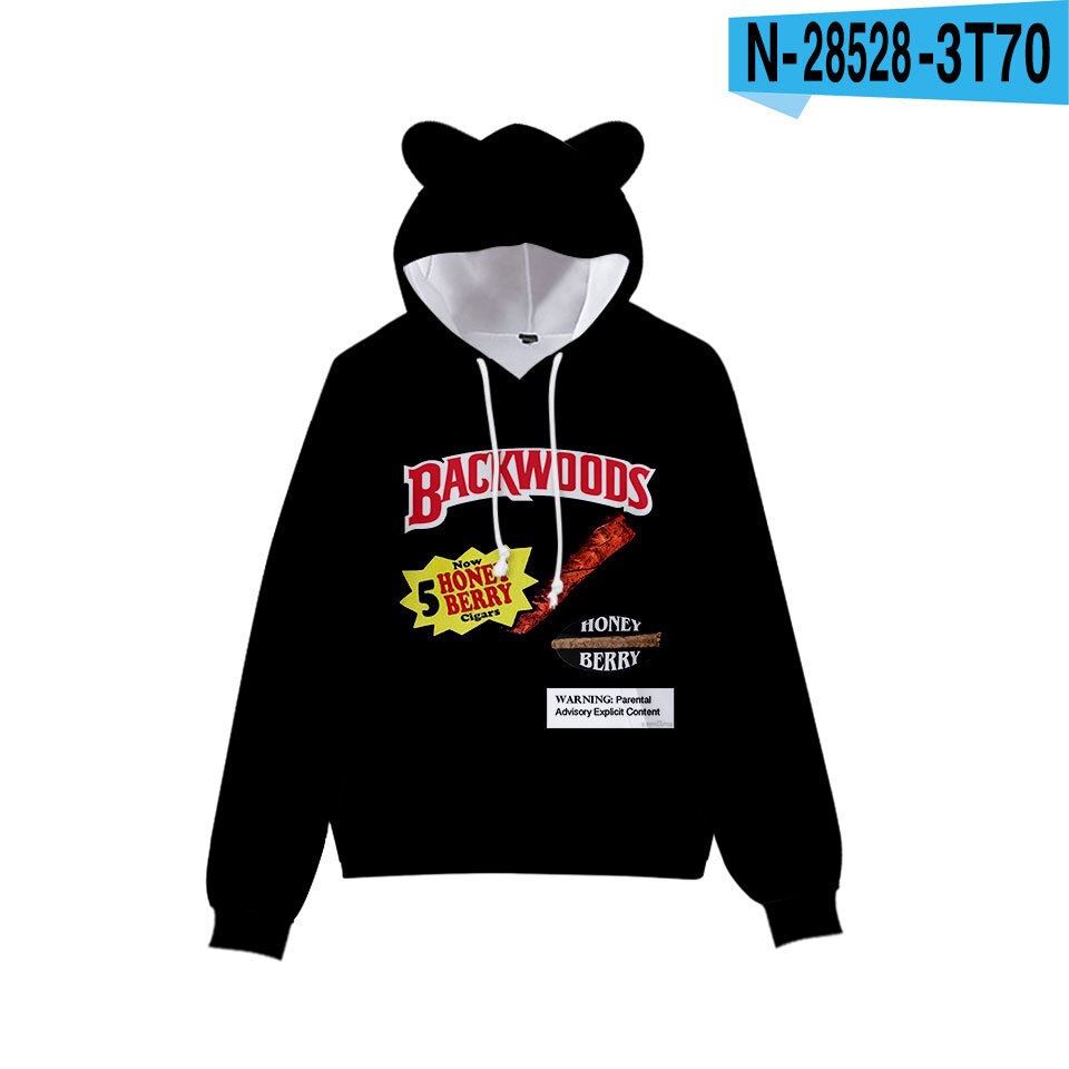 backwoods Hoodie women Girls backwood shirt Cartoon Element Cat ears Hoodie Pers