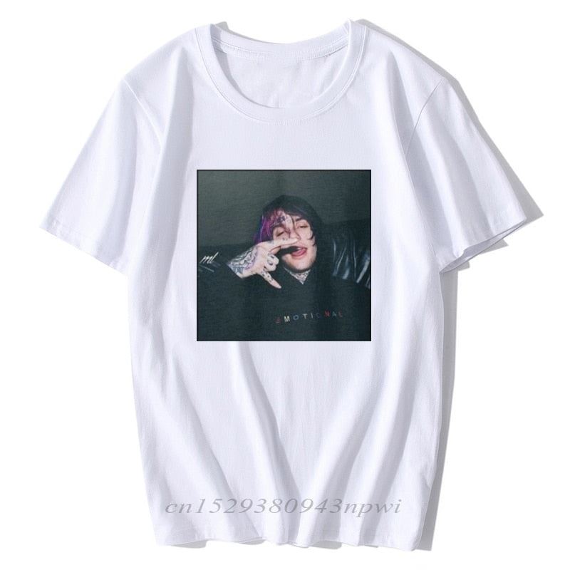 LIL PEEP T SHIRT BLACK WHITE Jurney Print T-shirt Cool Xxxtentacion Tshirt Brand