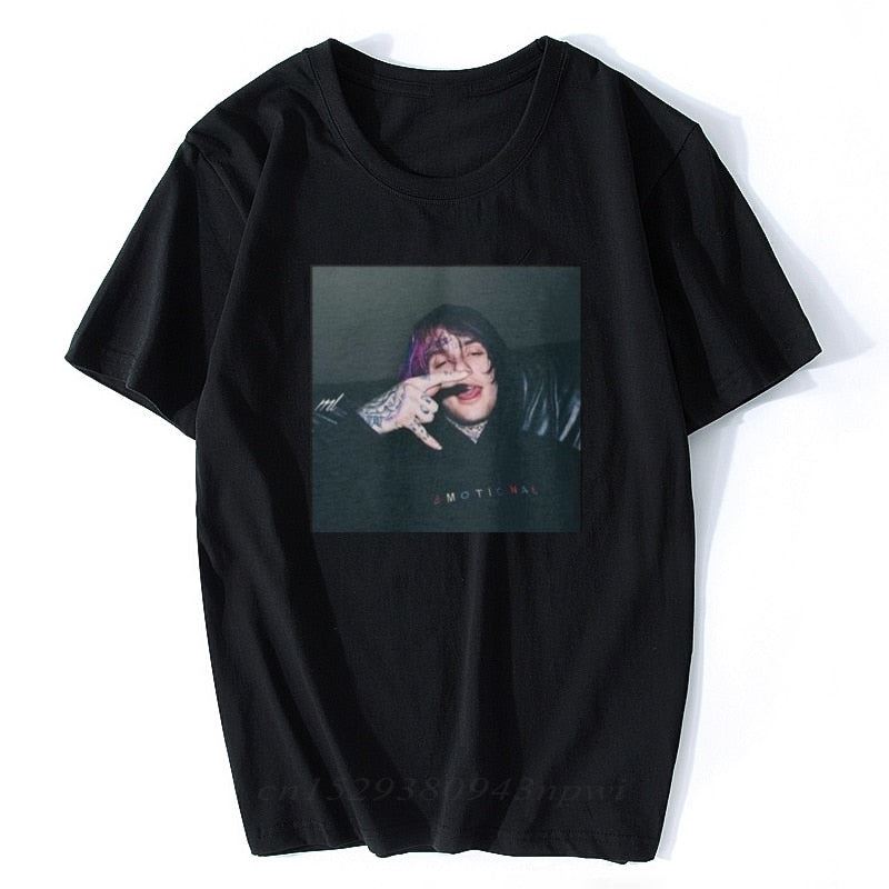 LIL PEEP T SHIRT BLACK WHITE Jurney Print T-shirt Cool Xxxtentacion Tshirt Brand