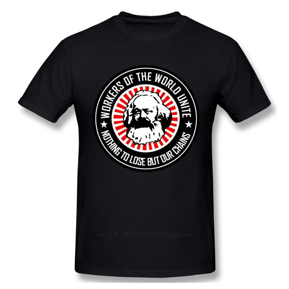 Sociologist Karl Marx T shirt New Design Homme Tee Shirt Men Cotton Big Size Cam