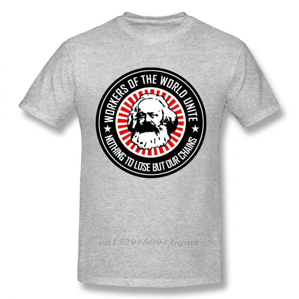 Sociologist Karl Marx T shirt New Design Homme Tee Shirt Men Cotton Big Size Cam