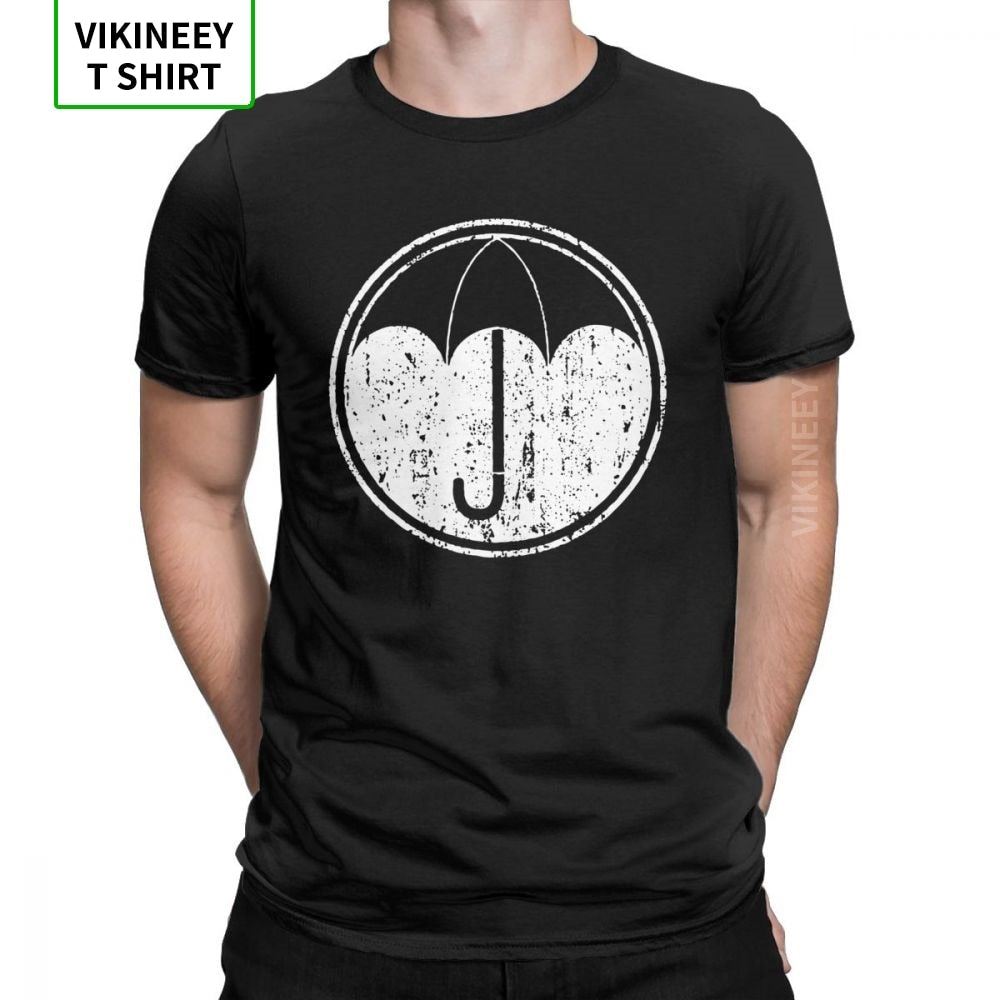 Umbrella Academy Symbol T-Shirts for Men Cha Diego Vanya Comic Vintage Cotton Te