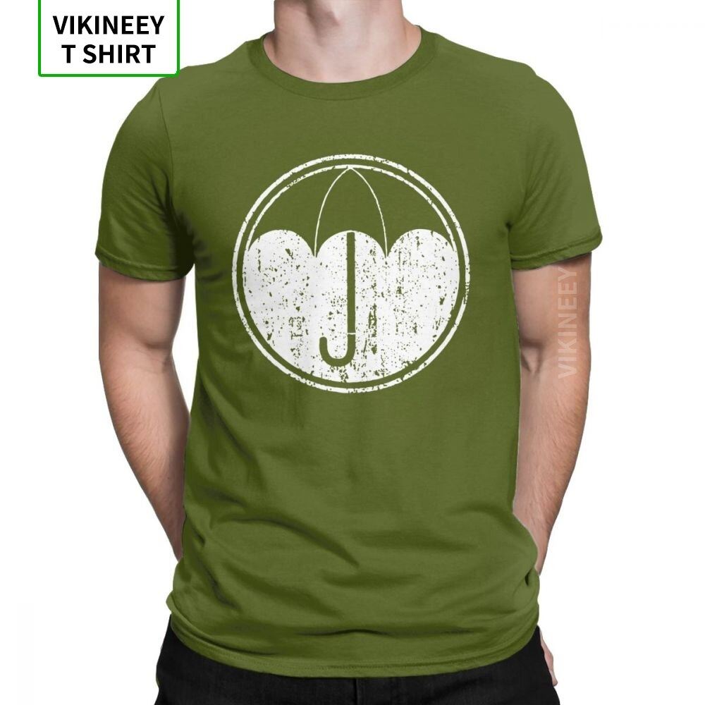 Umbrella Academy Symbol T-Shirts for Men Cha Diego Vanya Comic Vintage Cotton Te