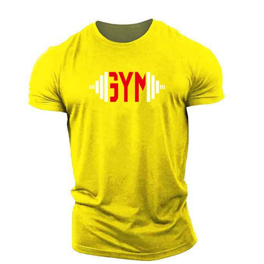 Men's Exercise Fitness T-shirt Men's summer slim running Sports Short-sleeved fi