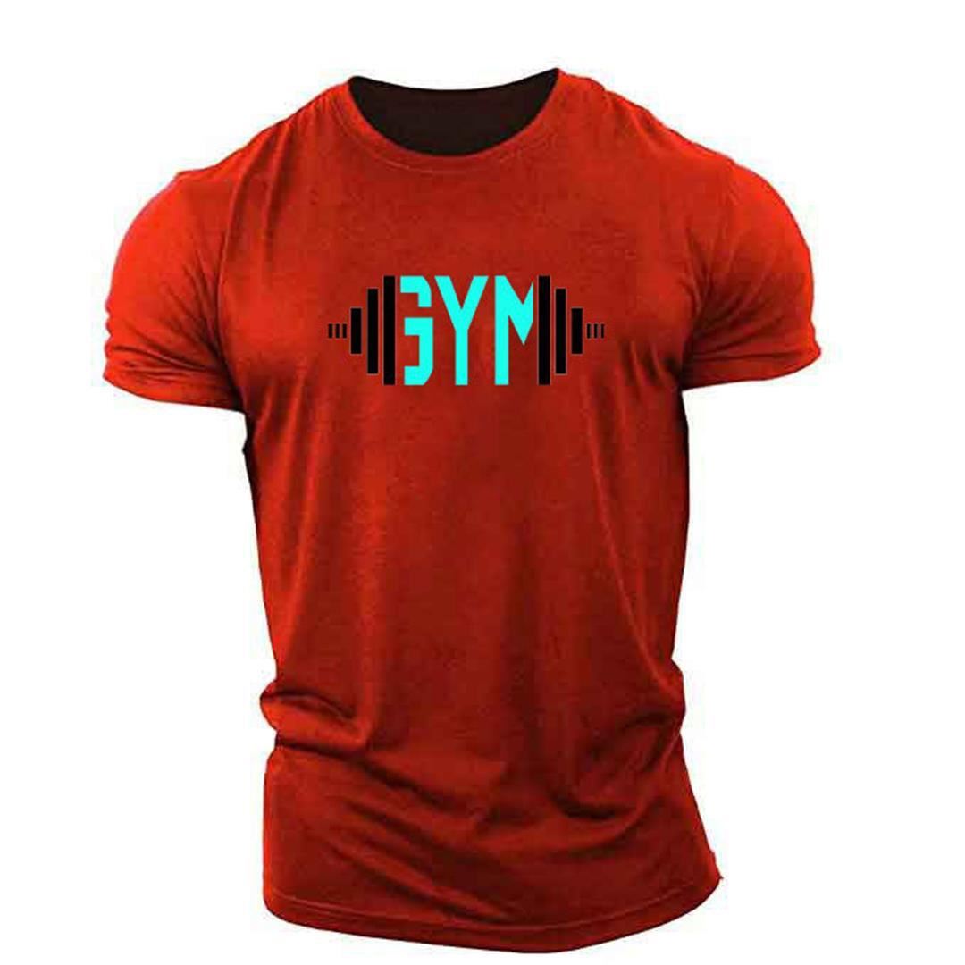 Men's Exercise Fitness T-shirt Men's summer slim running Sports Short-sleeved fi