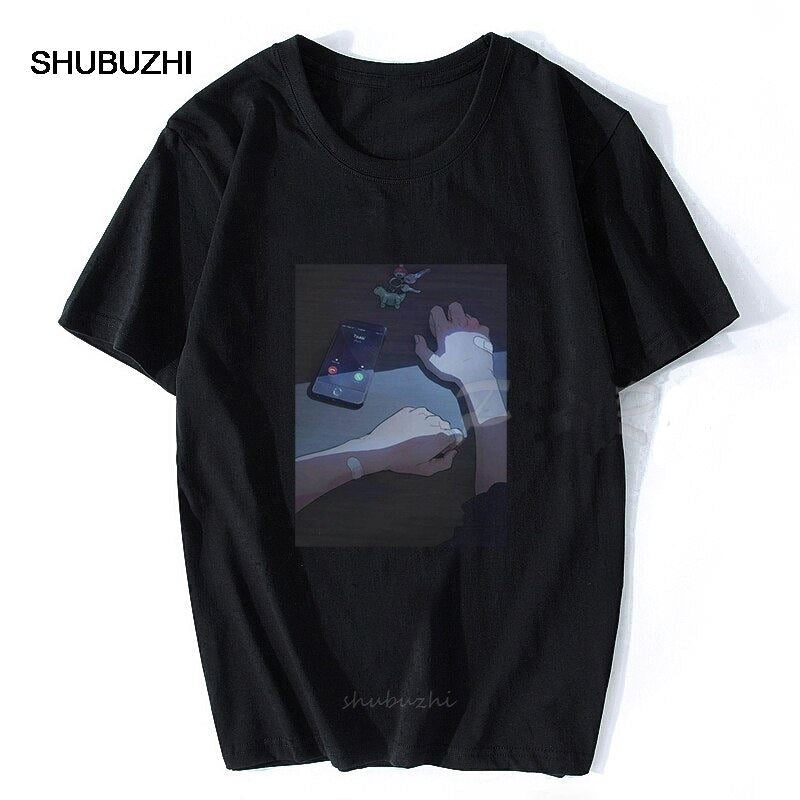 Sad Retro Anime Crying Eyes Vaporwave T-Shirt Summer Style Aesthetic Anime Japan