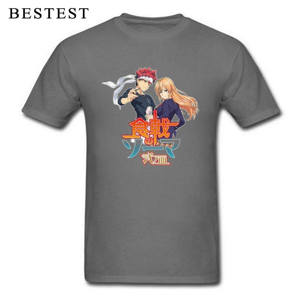 Anime T-shirt Food Wars! Shokugeki no Soma Men T Shirt Chef Cooker Tops Tees Cot