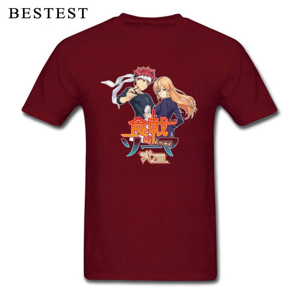 Anime T-shirt Food Wars! Shokugeki no Soma Men T Shirt Chef Cooker Tops Tees Cot