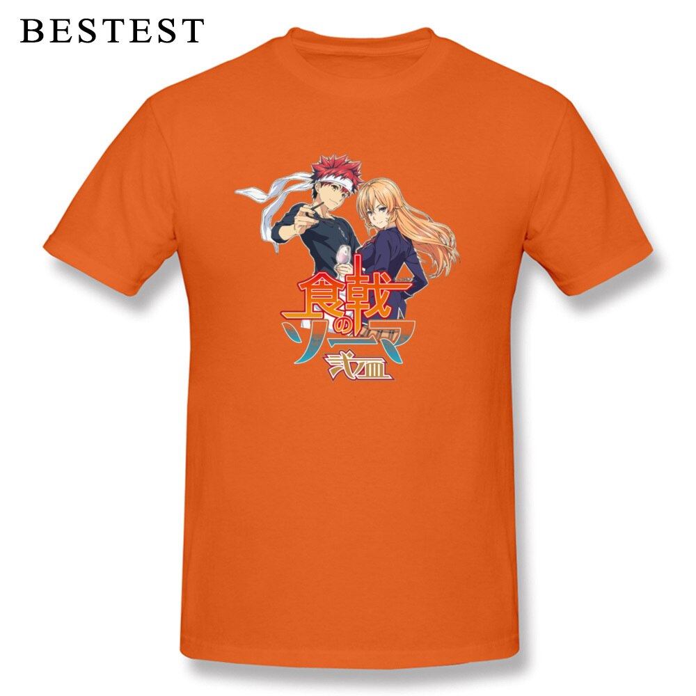 Anime T-shirt Food Wars! Shokugeki no Soma Men T Shirt Chef Cooker Tops Tees Cot