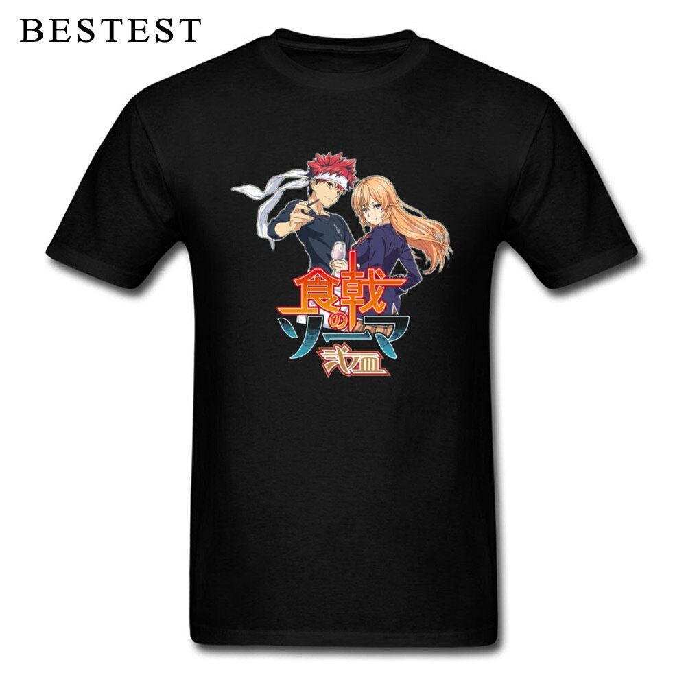 Anime T-shirt Food Wars! Shokugeki no Soma Men T Shirt Chef Cooker Tops Tees Cot