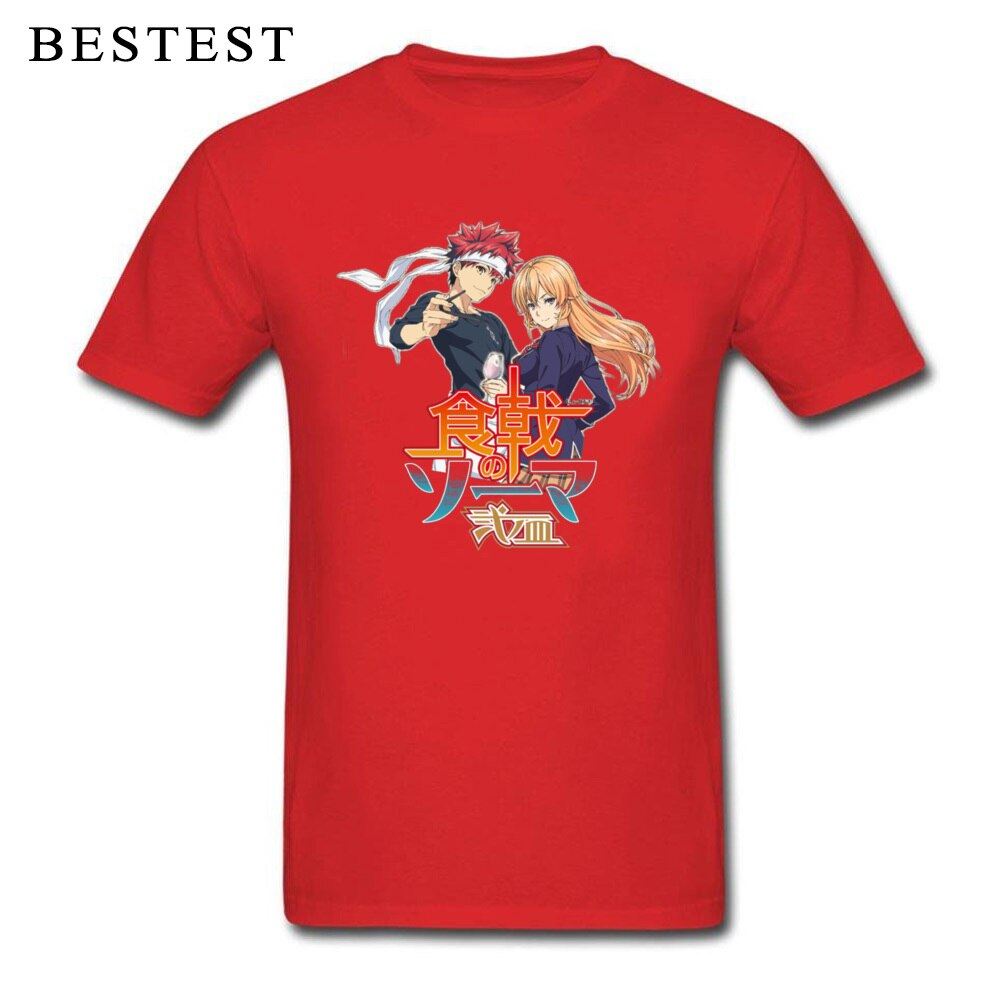 Anime T-shirt Food Wars! Shokugeki no Soma Men T Shirt Chef Cooker Tops Tees Cot