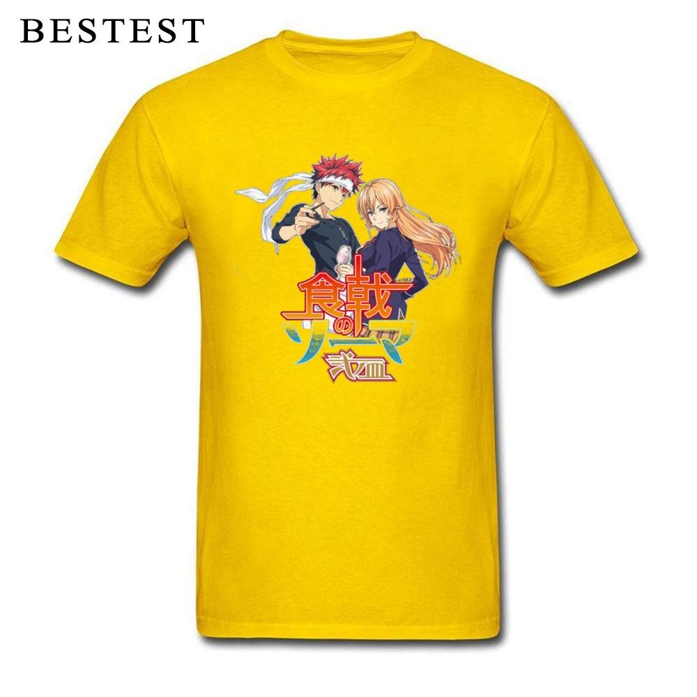 Anime T-shirt Food Wars! Shokugeki no Soma Men T Shirt Chef Cooker Tops Tees Cot