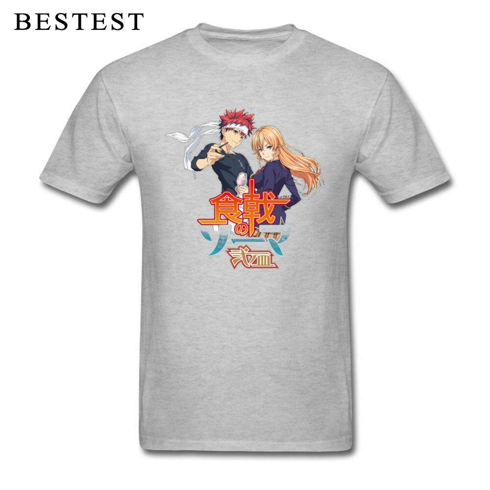 Anime T-shirt Food Wars! Shokugeki no Soma Men T Shirt Chef Cooker Tops Tees Cot