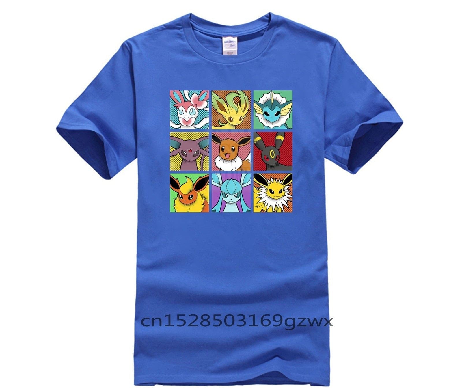 Men's 2020 Fashion Style T Shirt Funny Pop Eeveelutions Eevee Pokemon Japan Anim